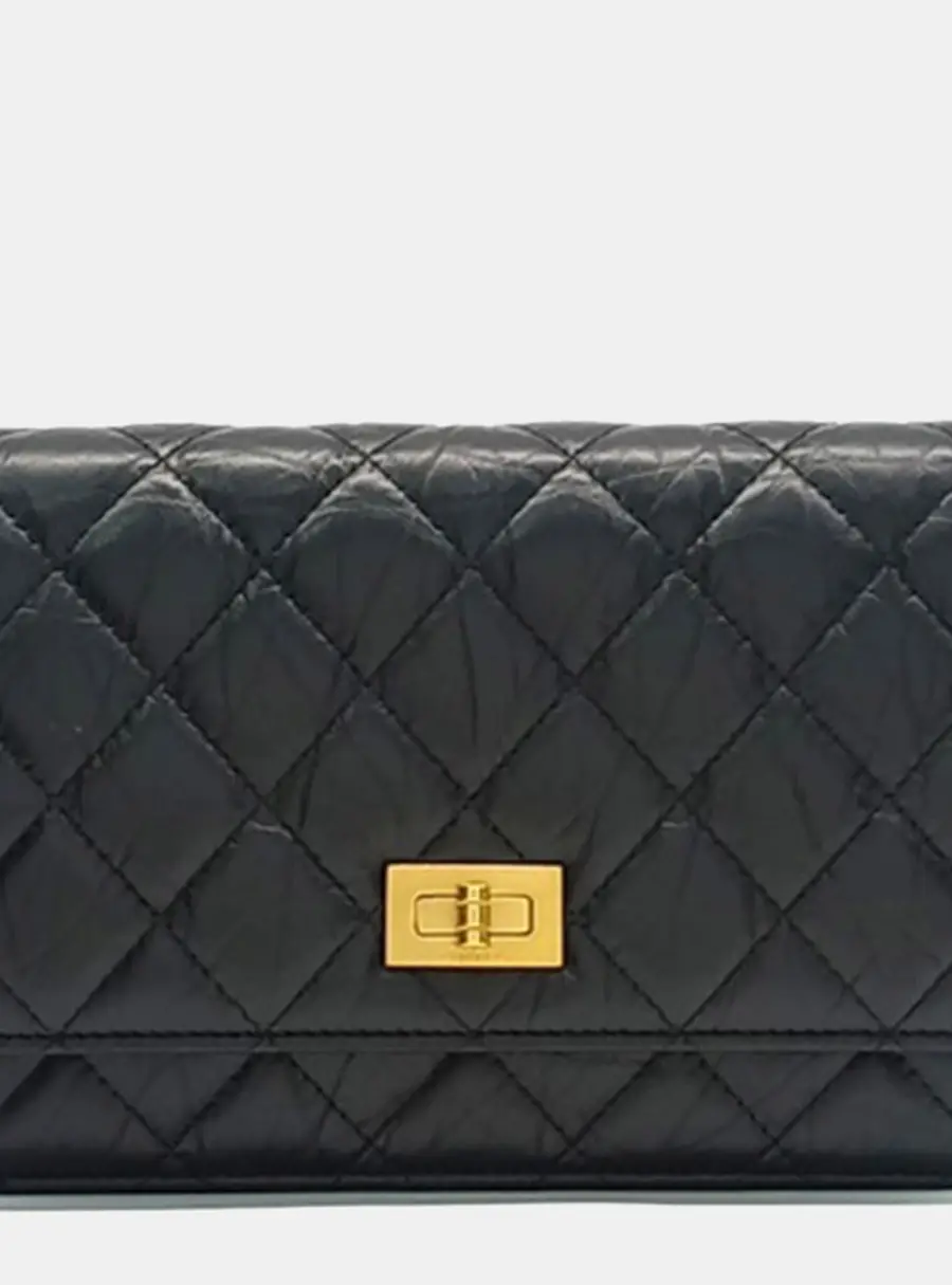 Chanel 2.55 WOC Mini Black Leather Crossbody Bag