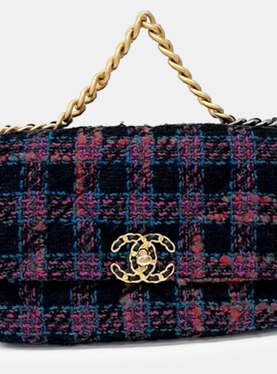 Chanel 19 Small Multicolor Tweed Flap Bag