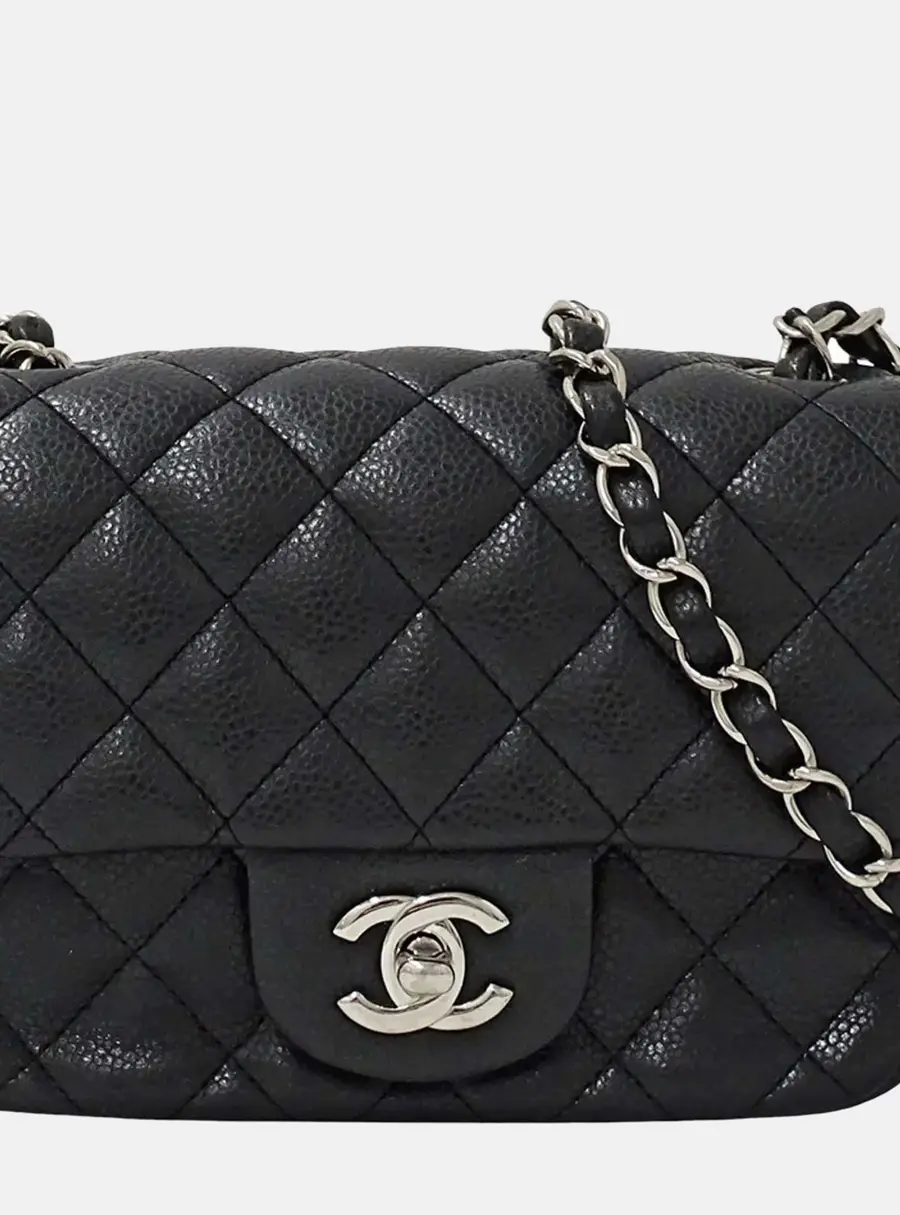 Chanel Flap XS Black Caviar Leather Shoulder Bag