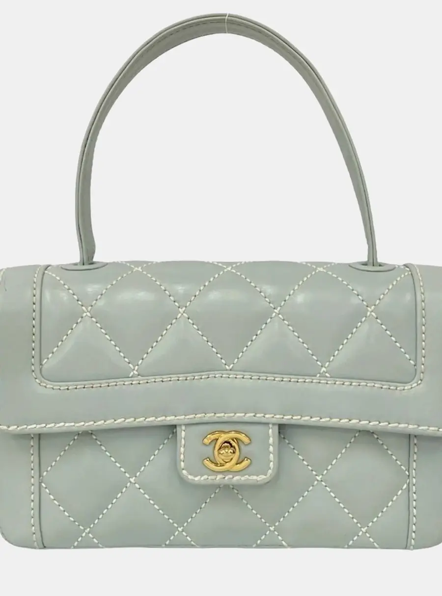 Chanel Coco Wild Stitch Leather Top Handle Bag