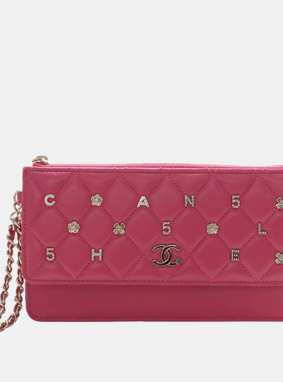 Chanel All About Chanel Clutch On Chain Pink Lambskin Leather Wallet on Chain Bag