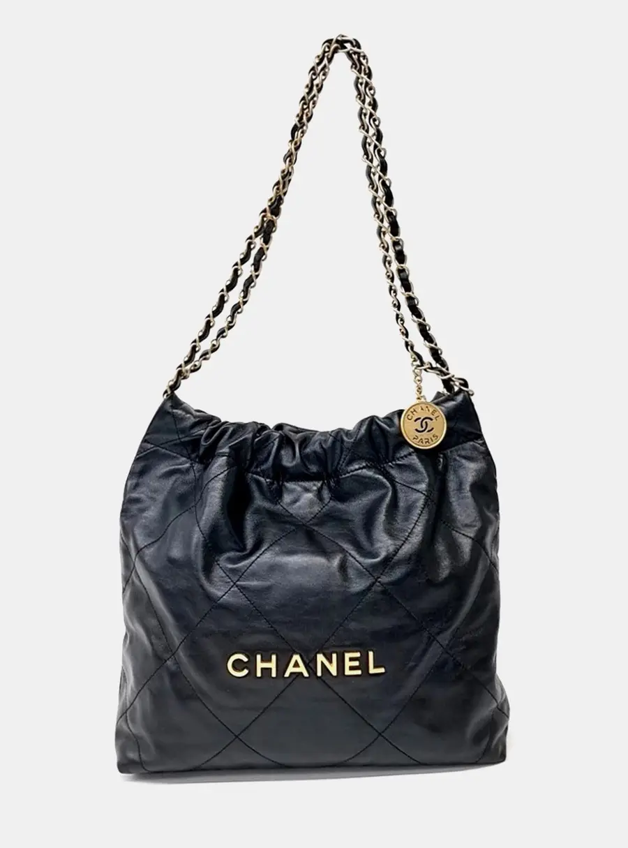 Chanel 22 Black Leather Bag 30