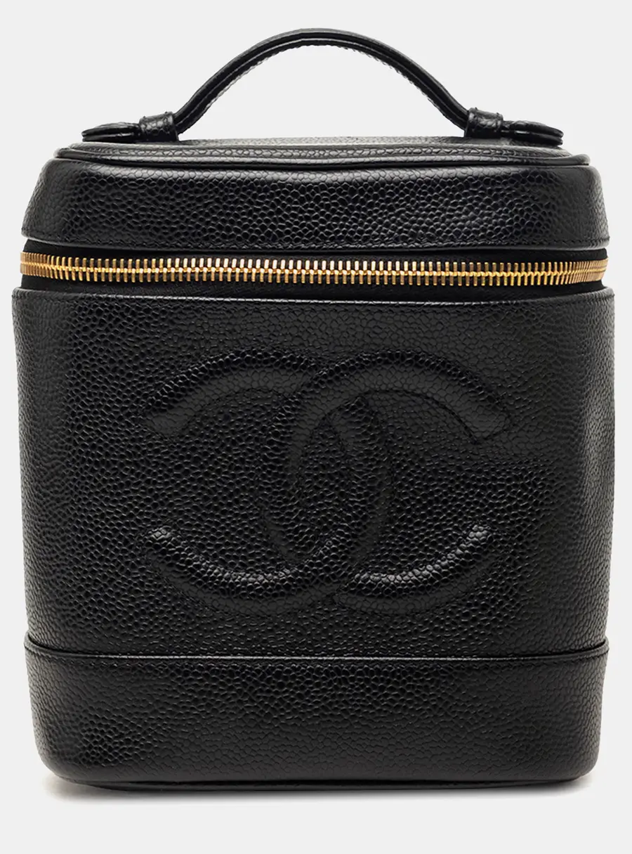 Chanel Black CC Caviar Vanity Bag