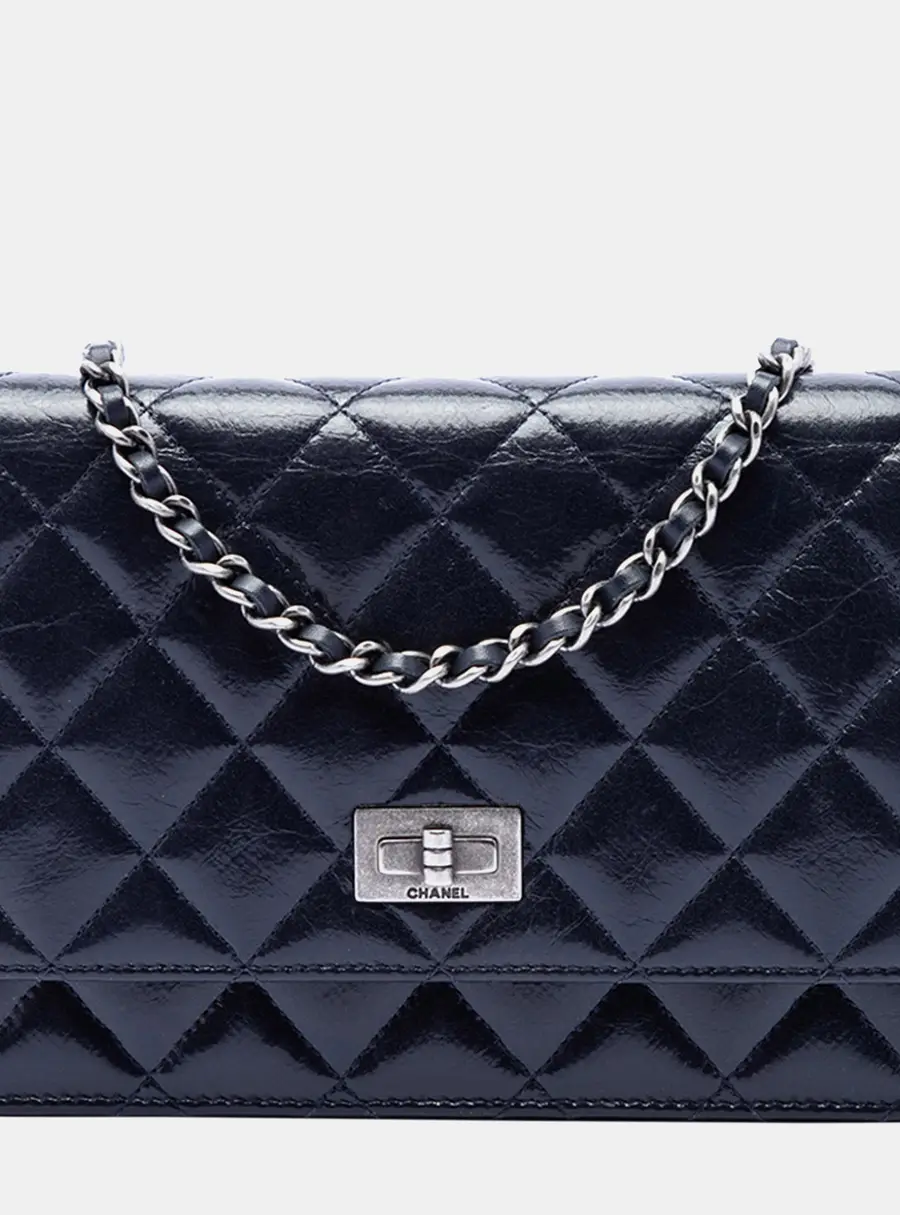 Chanel Reissue 2.55 Wallet on Chain Black Aged Calfskin Bag