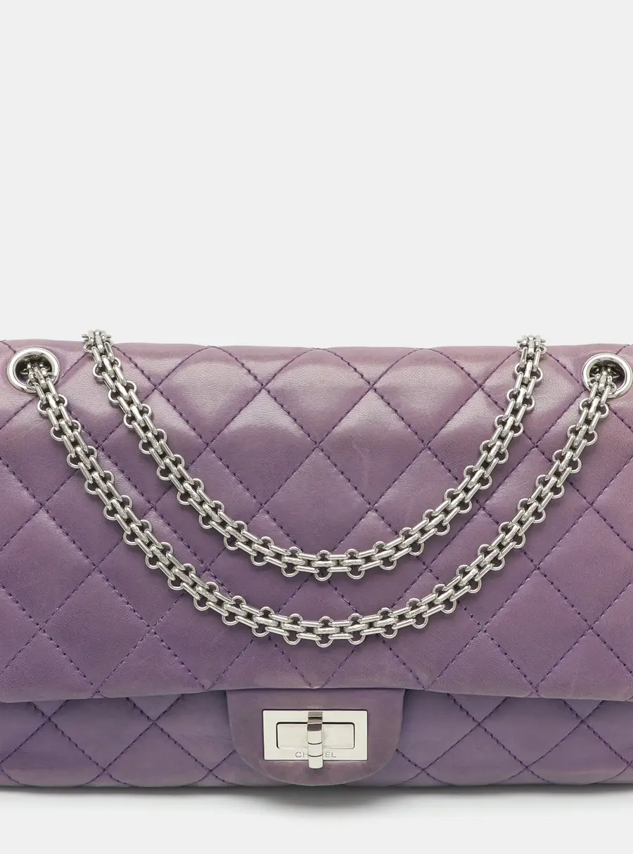 Chanel 2.55 Reissue 227 Purple Quilted Leather Flap Bag