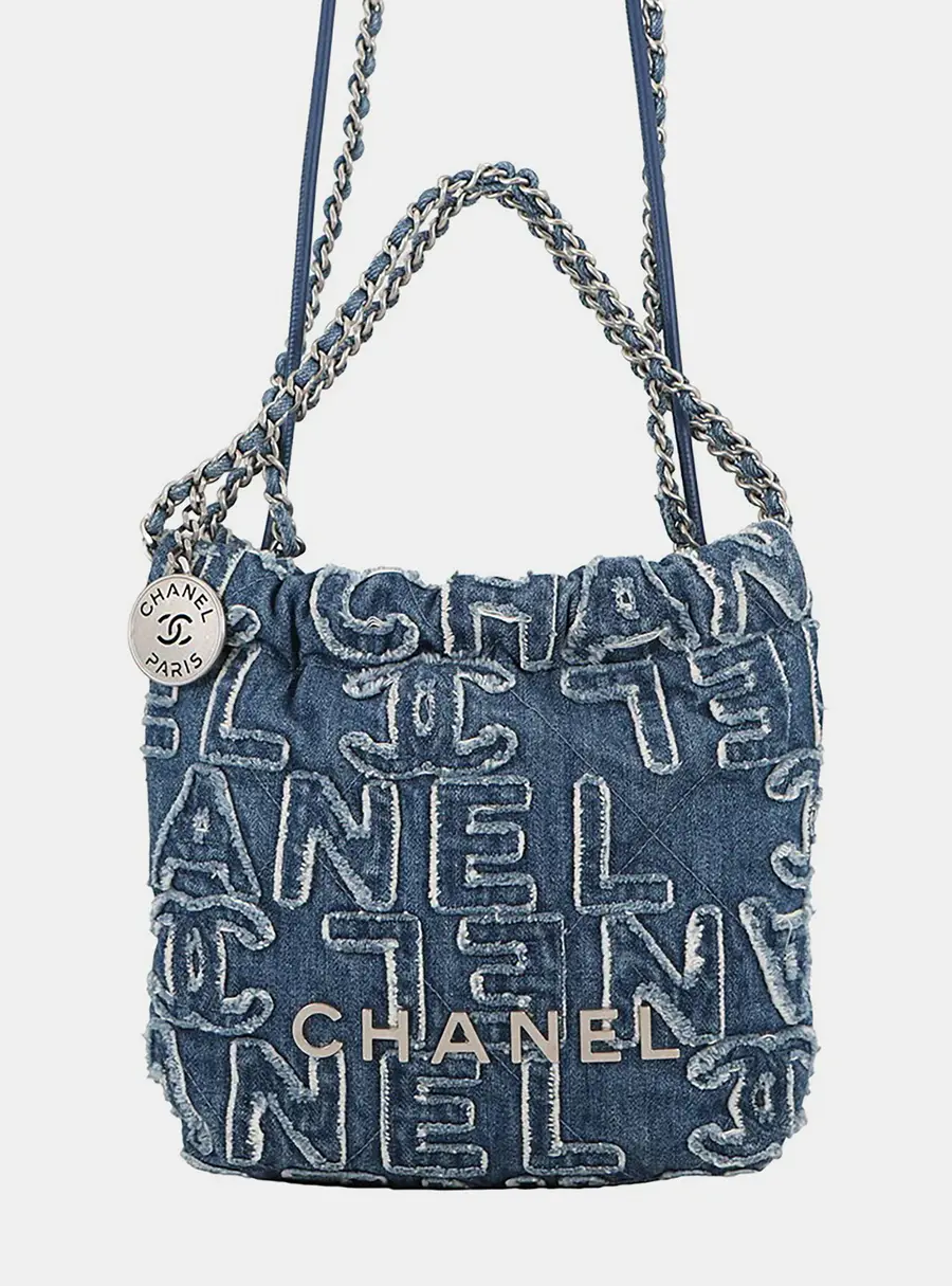 Chanel Chanel 22 Mini Blue Denim Shoulder Bag