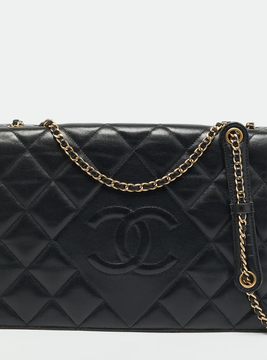 Chanel CC Black Quilted Leather Flap Bag