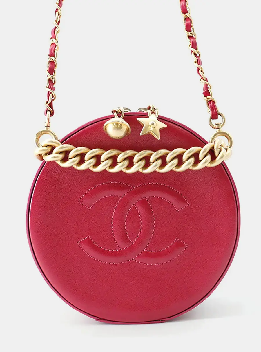 Chanel Round Small Pink Leather Shoulder Bag