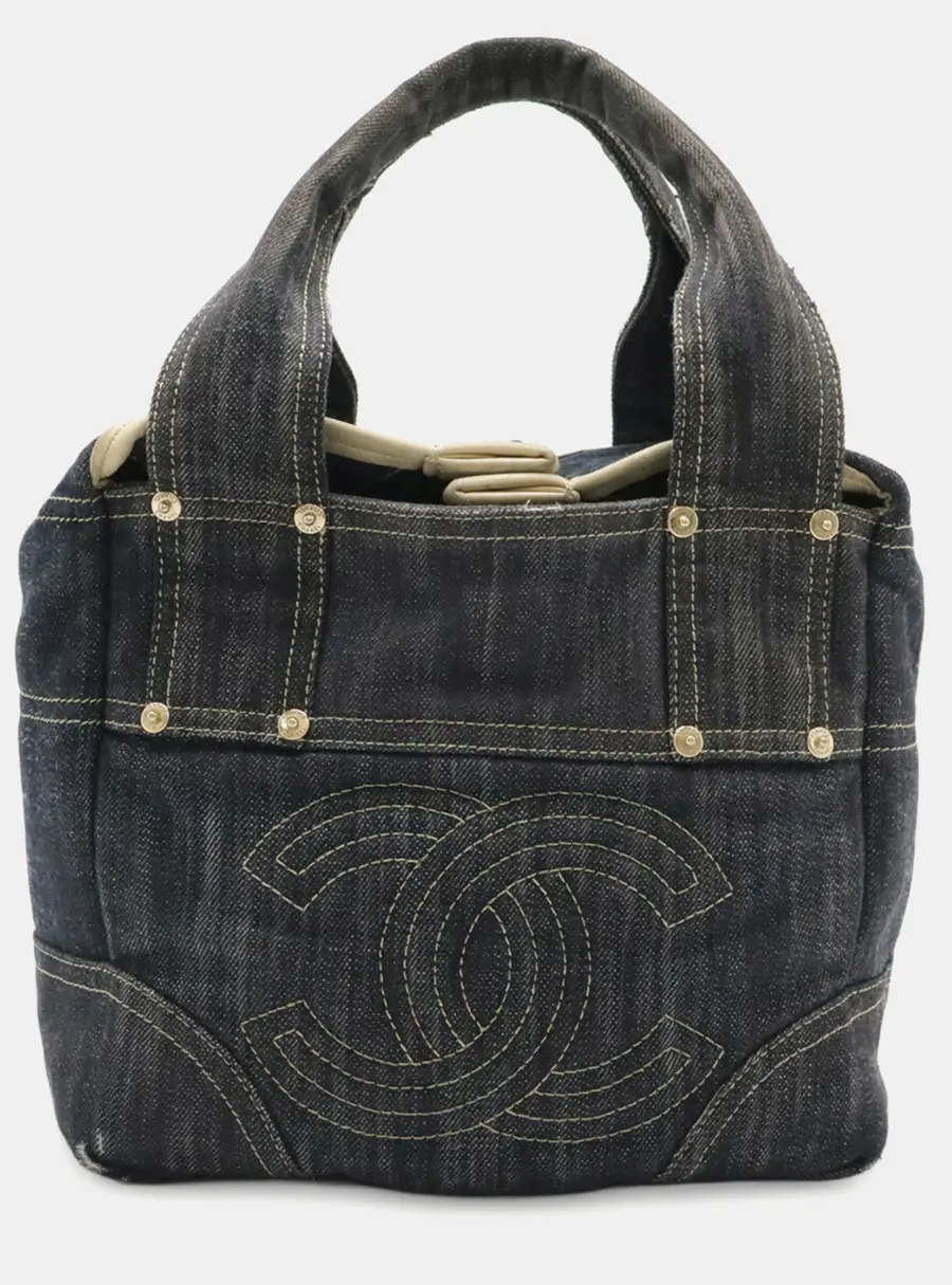 Chanel Sparkling Denim A31985 Blue Denim Tote Bag