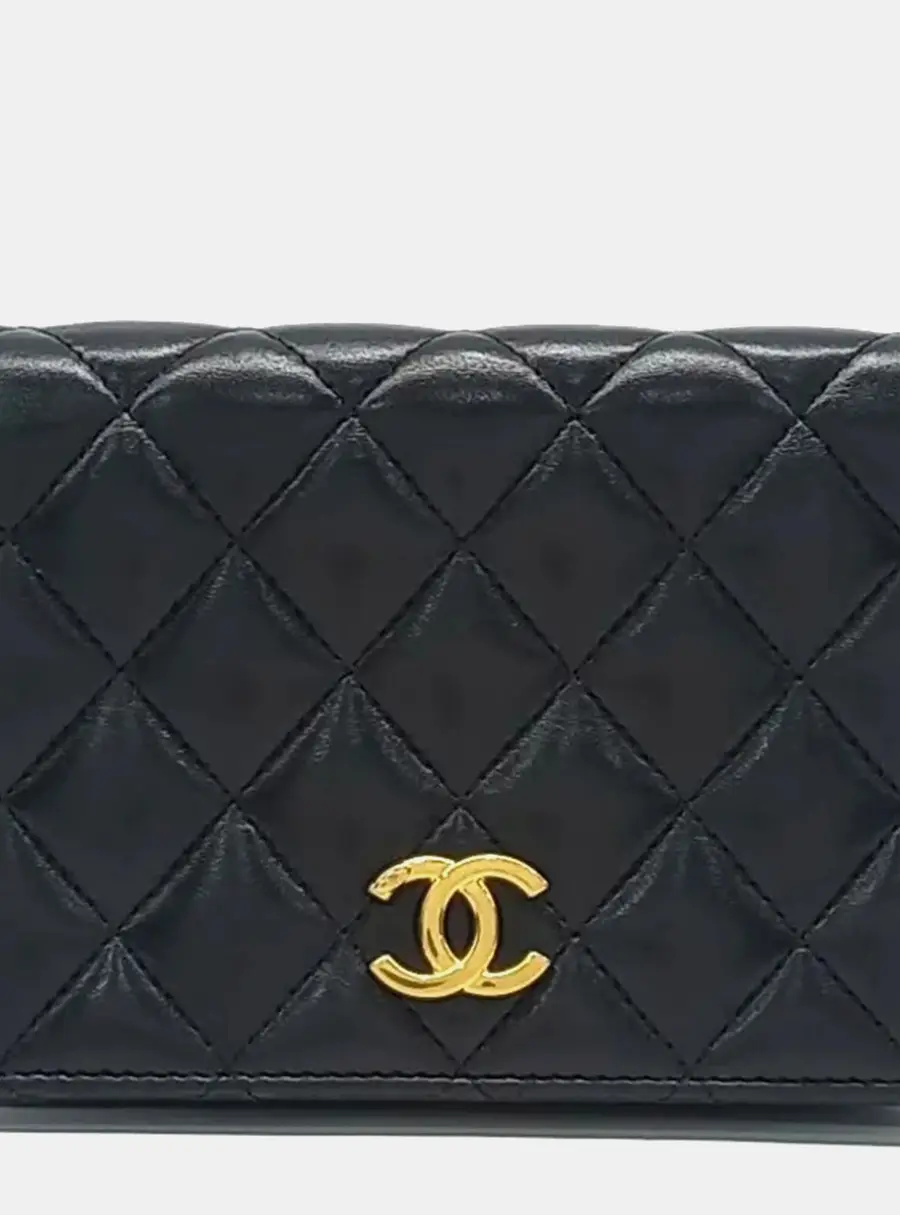 Chanel Charm Mini Black Lambskin Leather Crossbody Bag