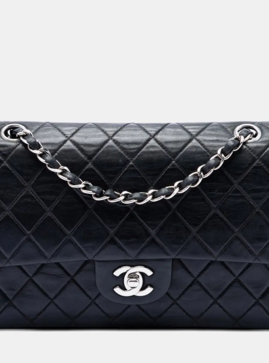 Chanel Classic Medium Black Lambskin Shoulder Bag