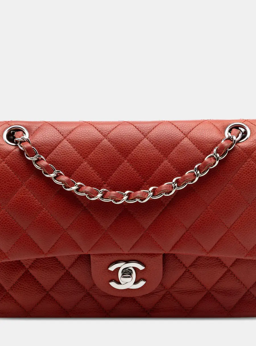 Chanel Classic Medium Red Caviar Leather Flap Bag