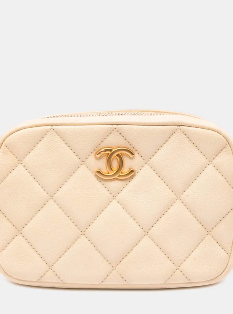 Chanel Chain Melody Small Black Caviar Crossbody Bag