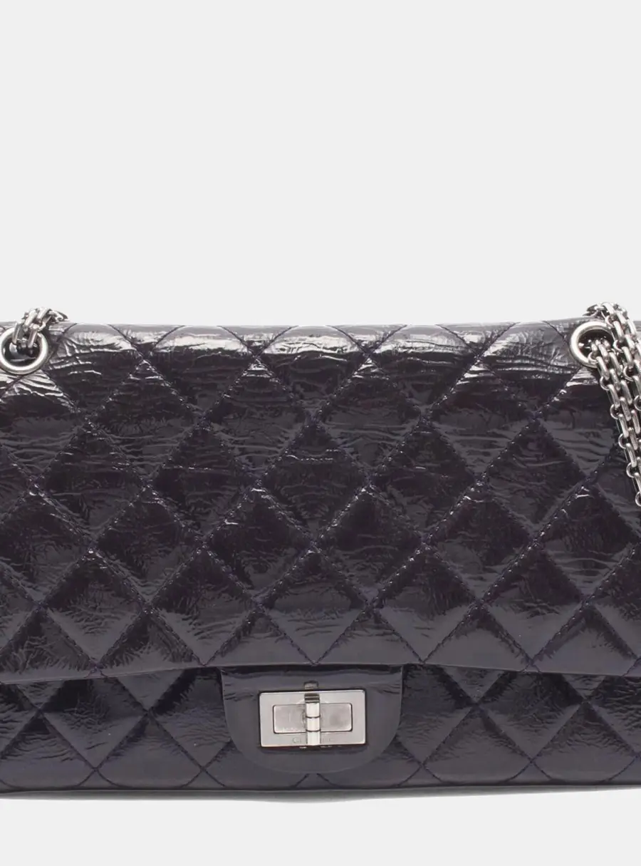 Chanel 2.55 Reissue 227 Purple Patent Leather Shoulder Bag