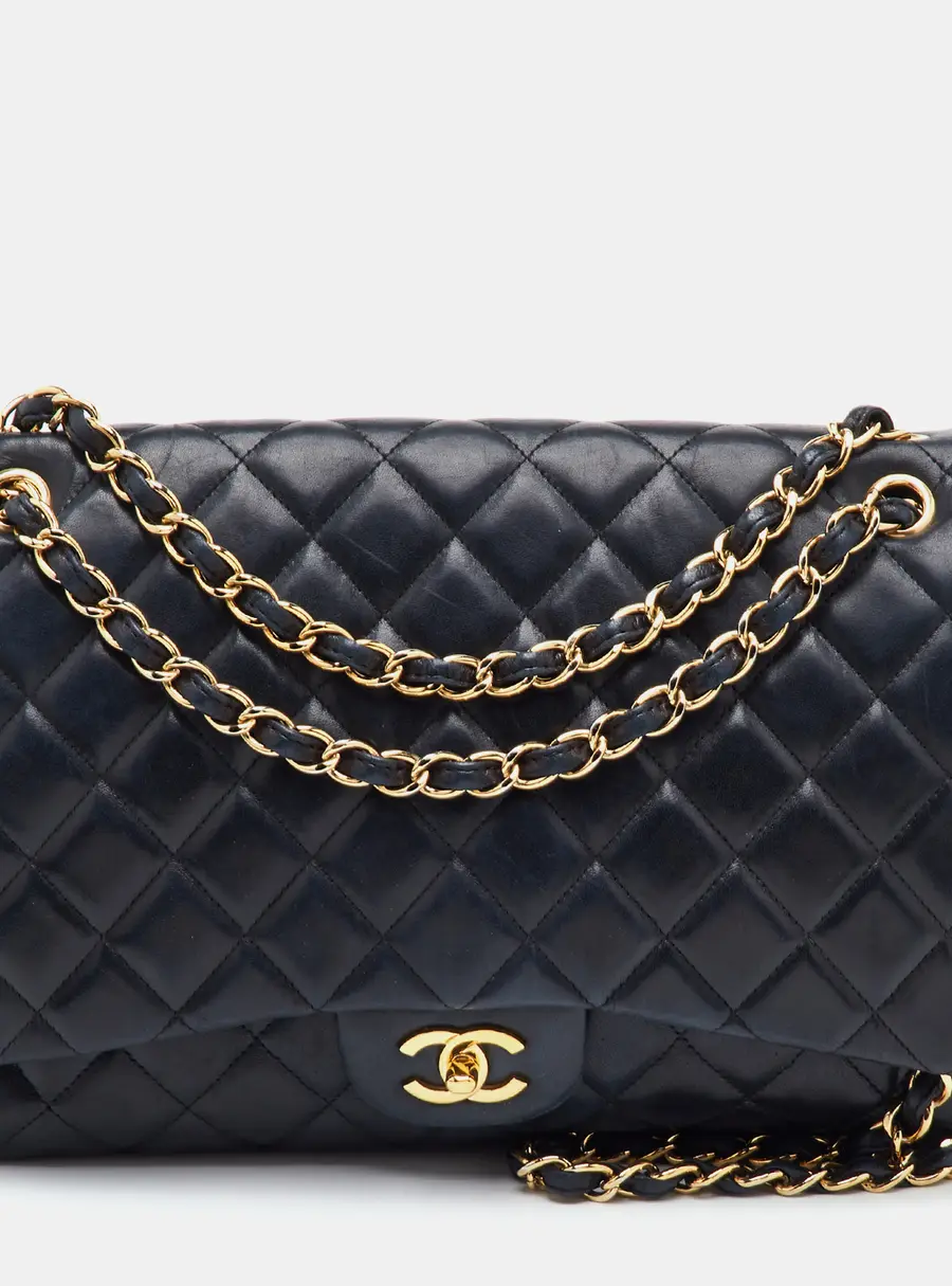 Chanel Classic Single Flap Maxi Black Quilted Leather Flap bag