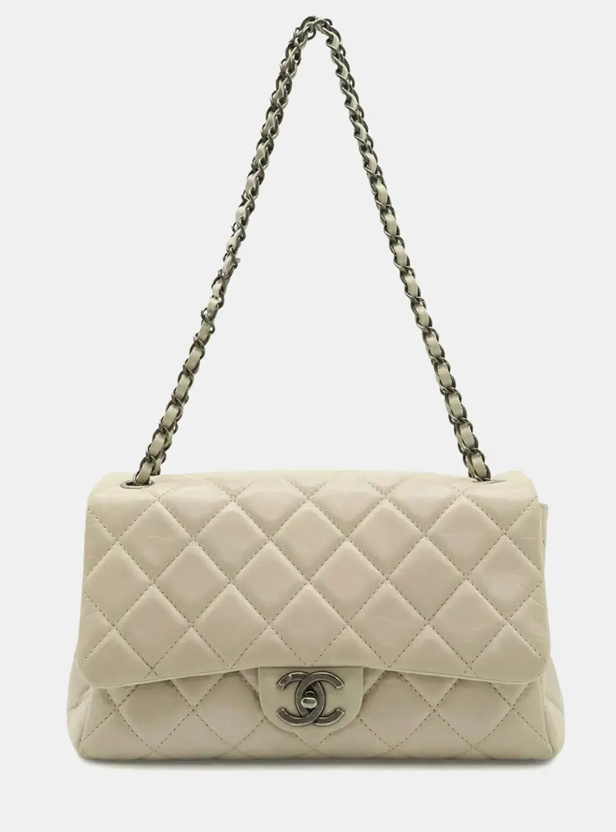 Chanel Matelasse Chain Aged Calfskin Leather Shoulder Bag