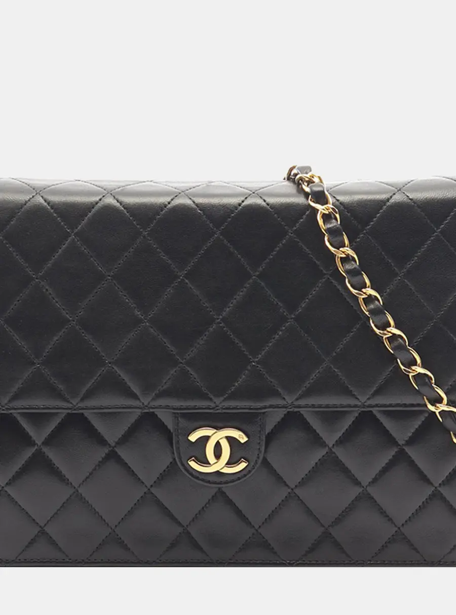 Chanel Medium CC Quilted Lambskin Single Flap Shoulder Bag