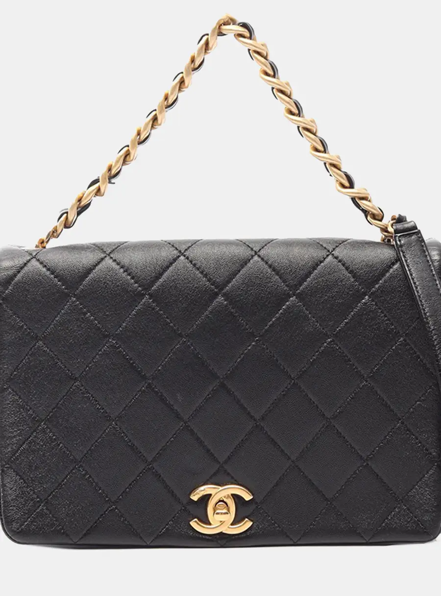 Chanel Fashion Therapy Medium Black Quilted Calfskin Shoulder Bag