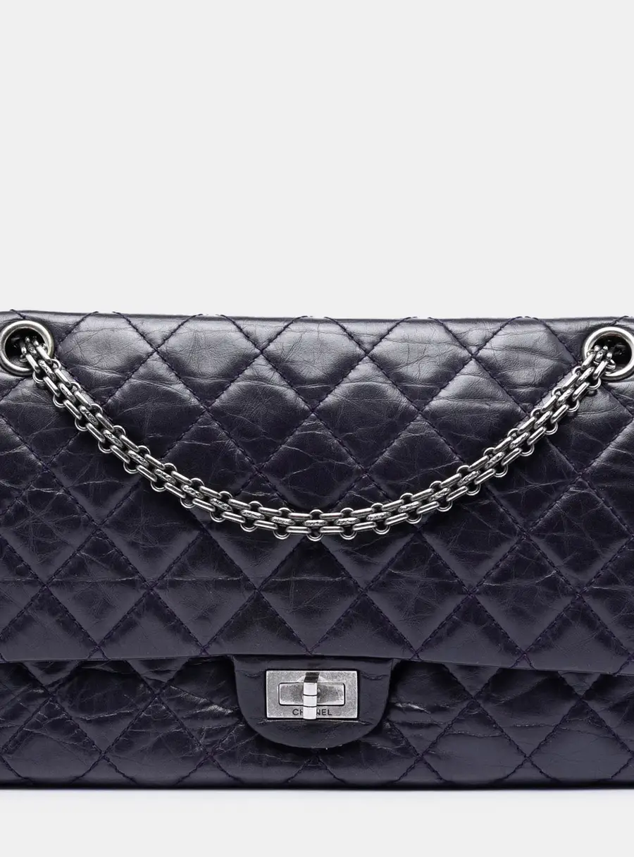 Chanel Reissue 2.55 226 Black Quilted Aged Calfskin Double Flap Bag