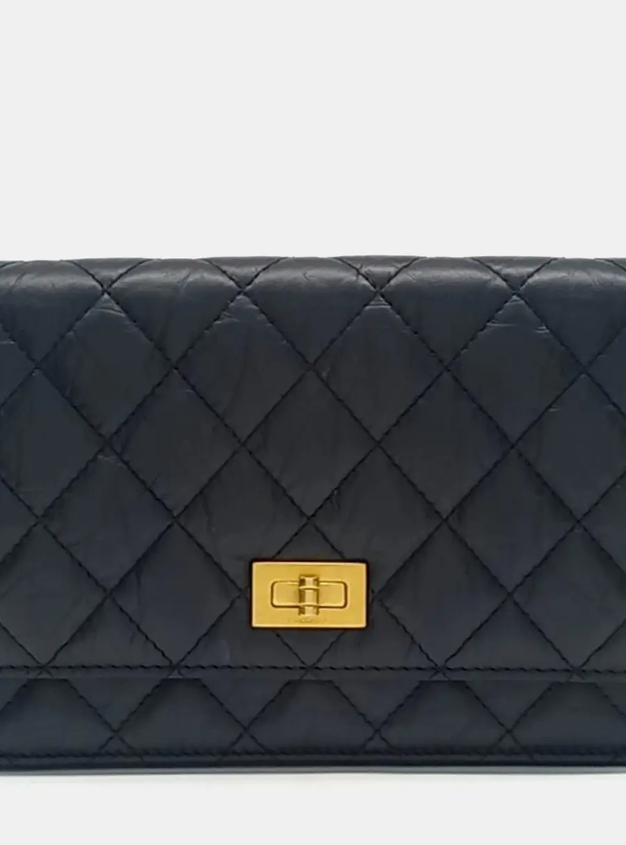 Chanel 2.55 WOC Mini Black Leather Crossbody Bag