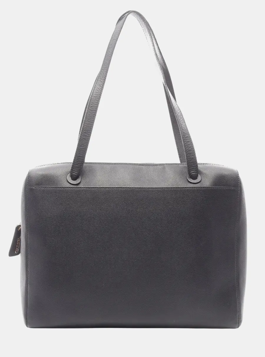 Chanel Vintage Caviar Skin Tote Black Grained Calfskin Shoulder Bag