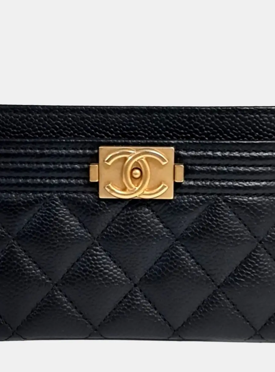 Chanel Caviar Boy Card Holder