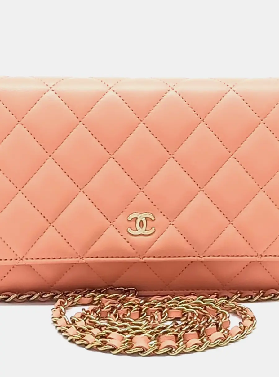 Chanel Pink Leather WOC Mini Crossbody Bag