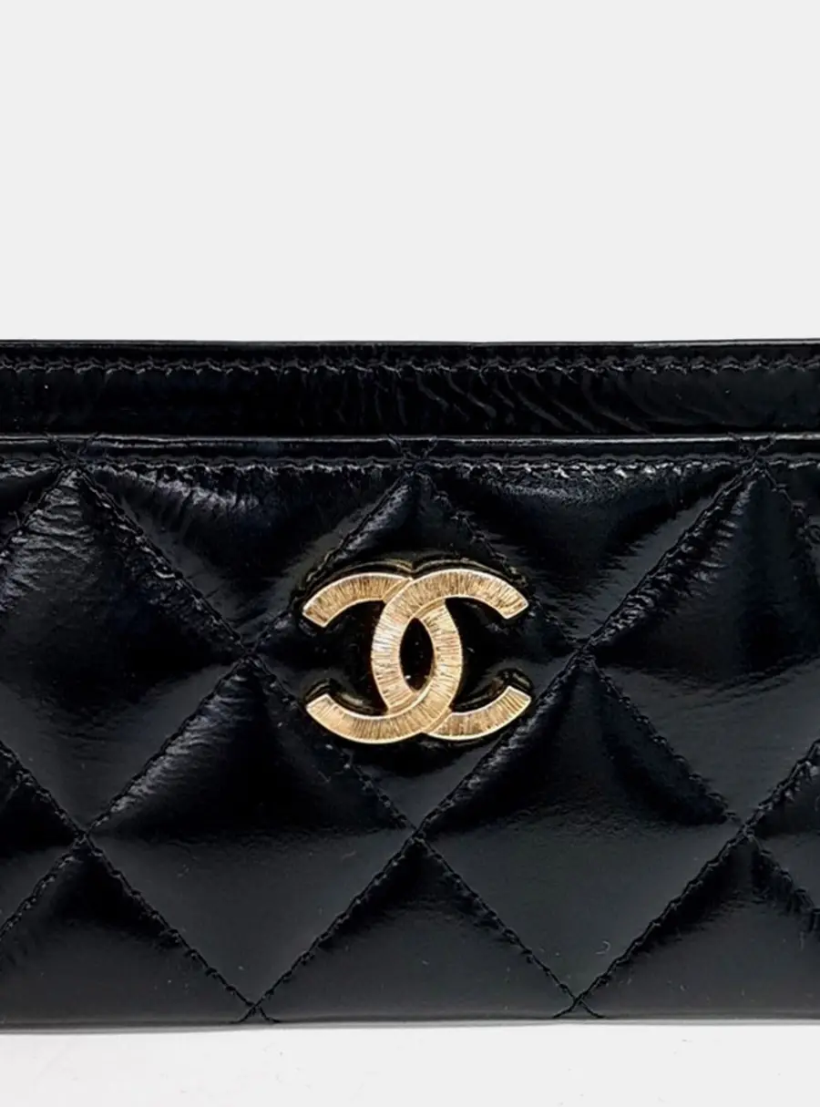 Chanel Black Leather card wallet