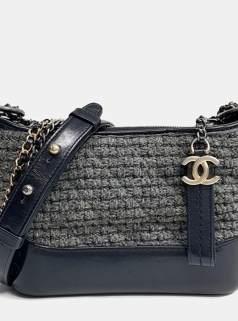 Chanel Multicolor Tweed Gabrielle Hobo Bag Small