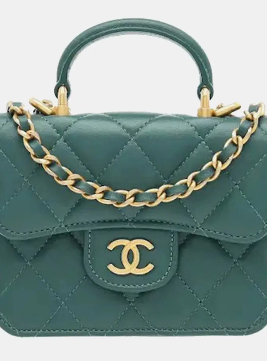 Chanel Top Handle Chain Flap Mini Bag
