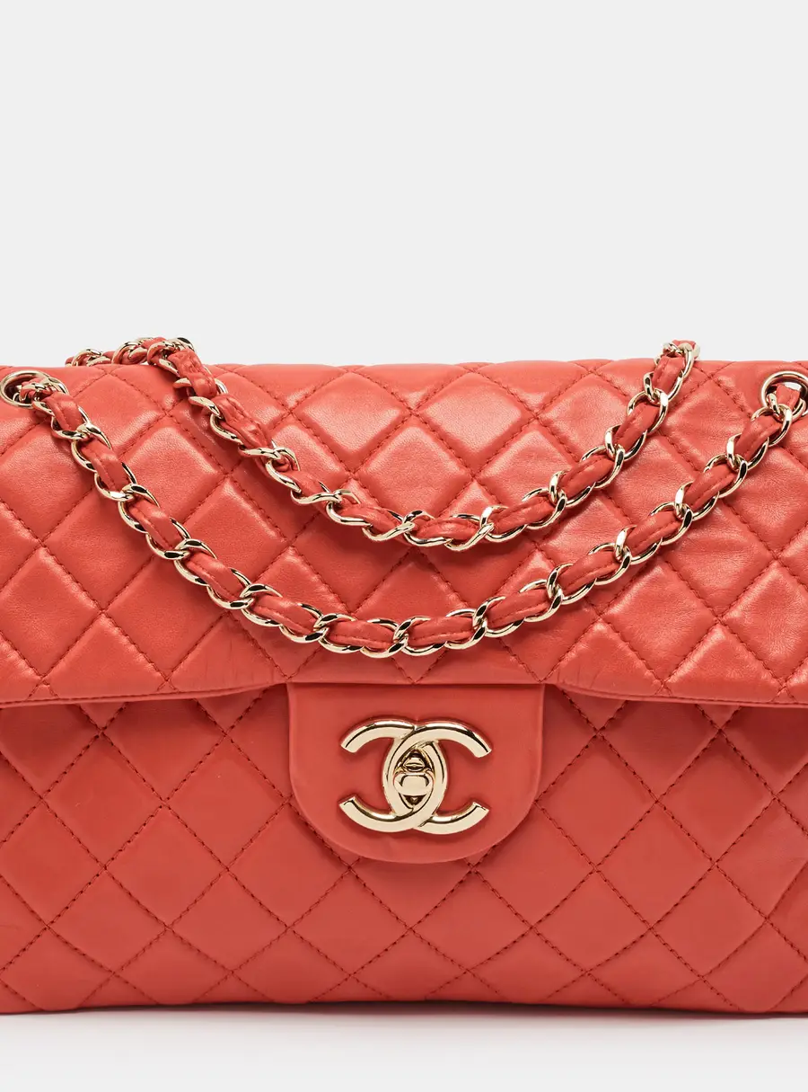 Chanel Classic Maxi Jumbo XL Red Quilted Leather Flap Bag