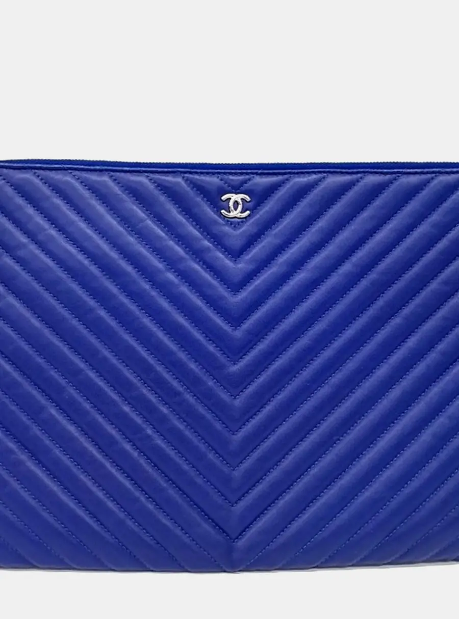 Chanel Chevron Clutch Large