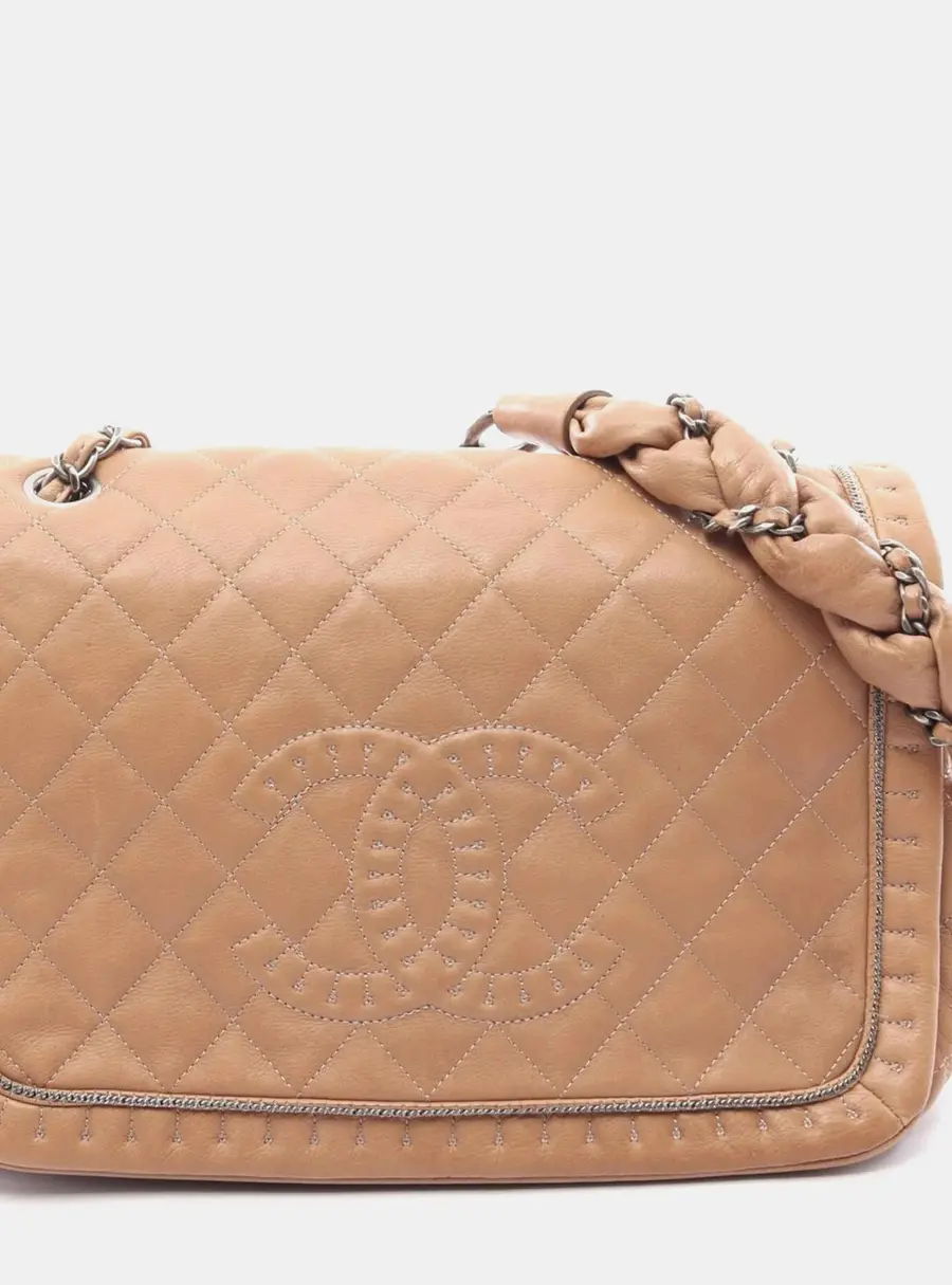 Chanel Paris -Byzance Istanbul Flap Beige Calfskin Leather Shoulder Bag