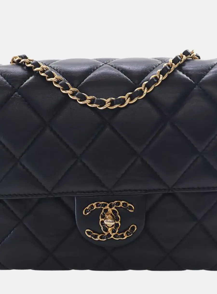 Chanel Classic Square Mini Black Lambskin Flap Bag