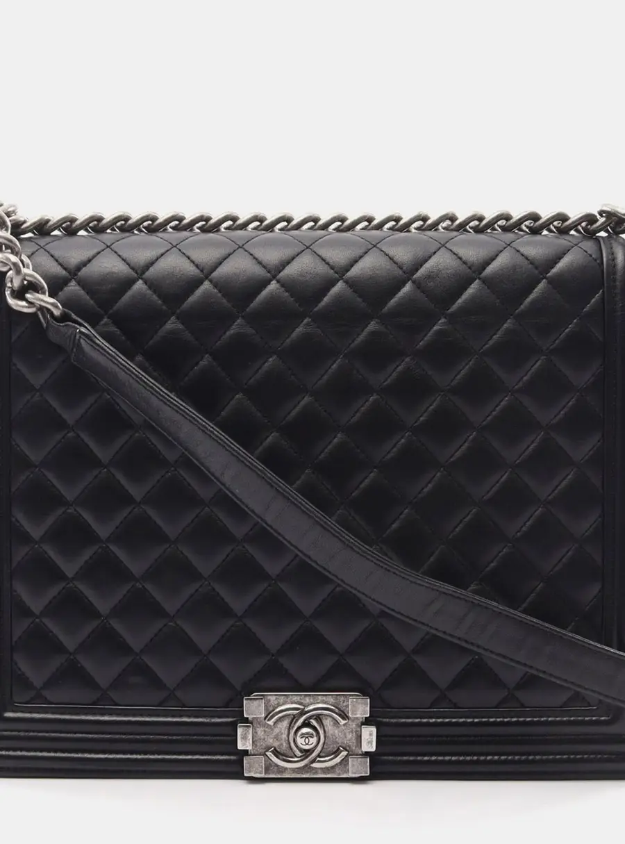Chanel Classic  Single Flap Black  Leather Shoulder Bag