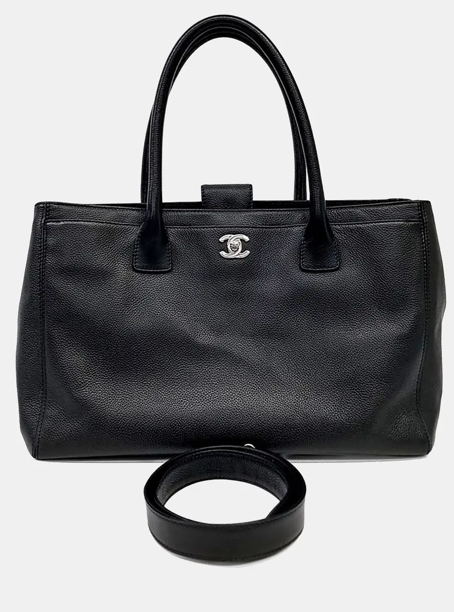 Chanel Surf Grand Black Caviar Leather Tote Bag