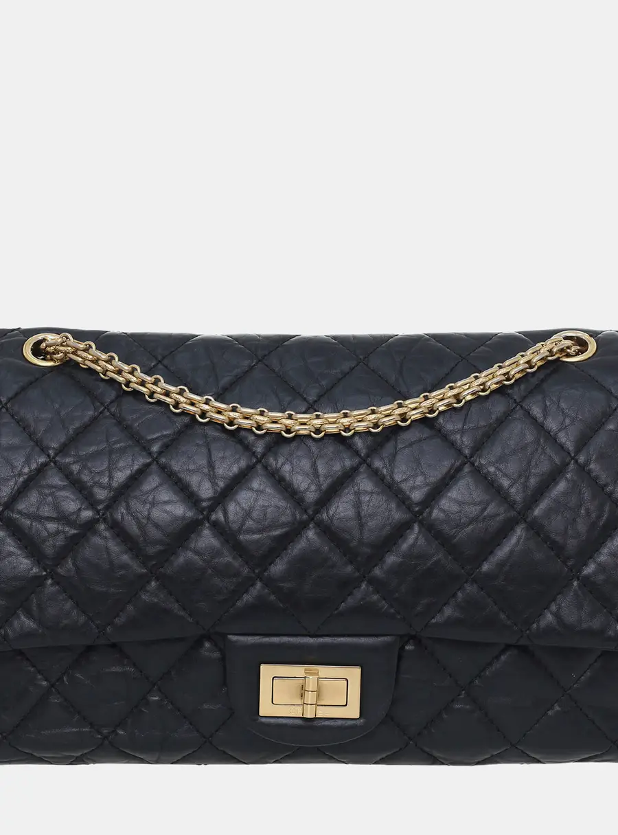Chanel Black Leather Large 227 Reissue Flap Bag