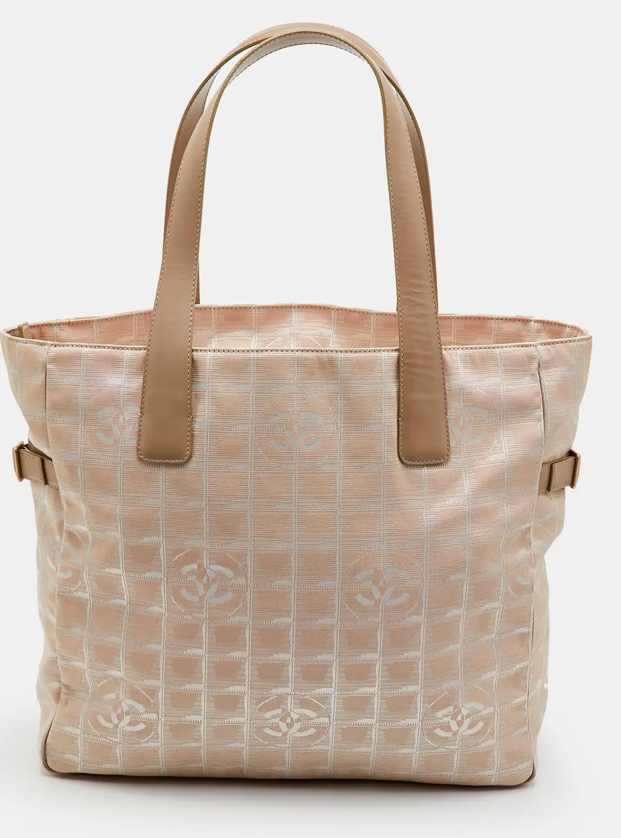 Chanel Travel Line Beige Canvas and Leather Tote
