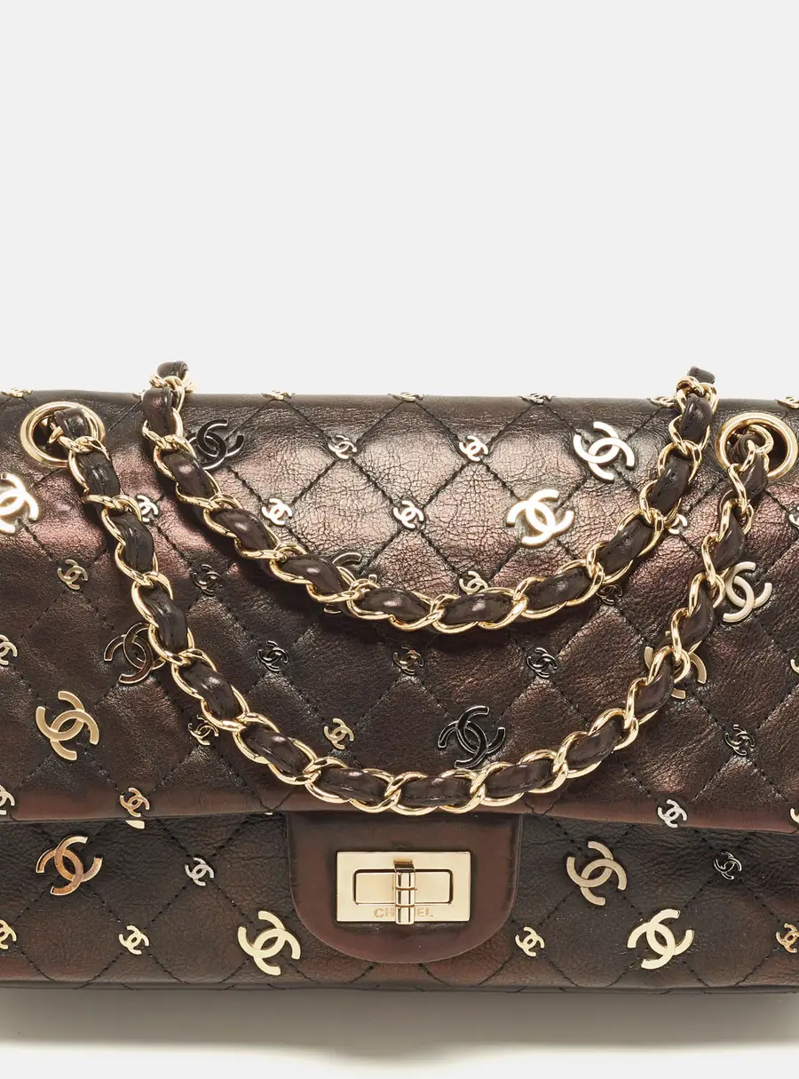 Chanel Reissue 2.55 CC Punk 224 Black Quilted Leather Bag