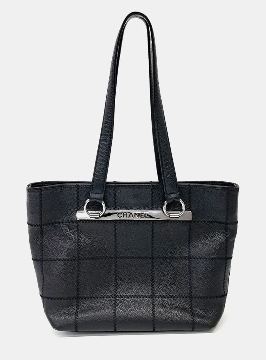 Chanel Black Leather Caviar Shoulder Bag