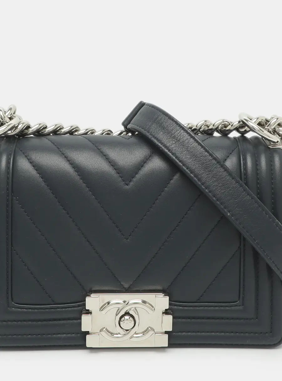 Chanel Boy Small Blue Quilted Leather Flap Bag