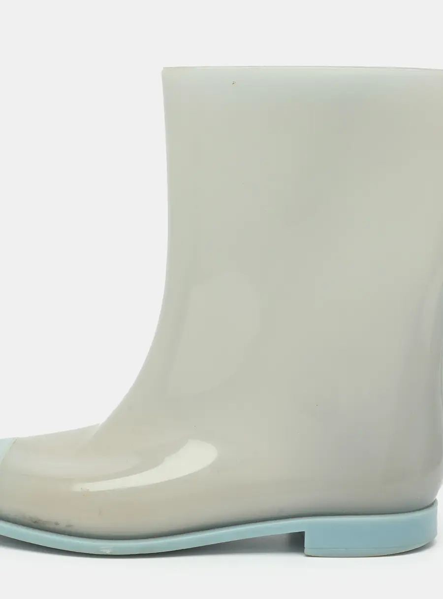Chanel CC Size 41 Light Blue Rubber Rain Boots