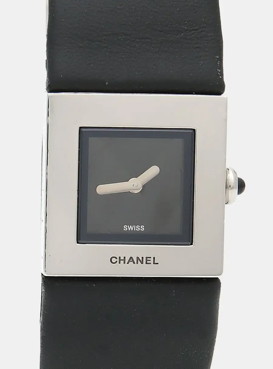 Chanel Matelasse Quartz Black Stainless Steel Women's Wristwatch 19 mm