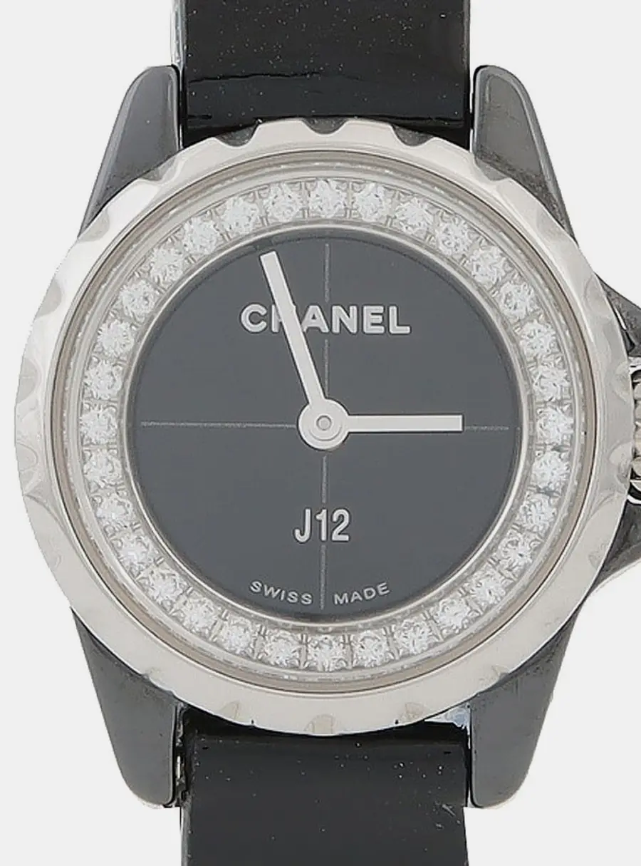 Chanel J12 H4663 Quartz Ceramic Diamond Women's Wristwatch 20mm