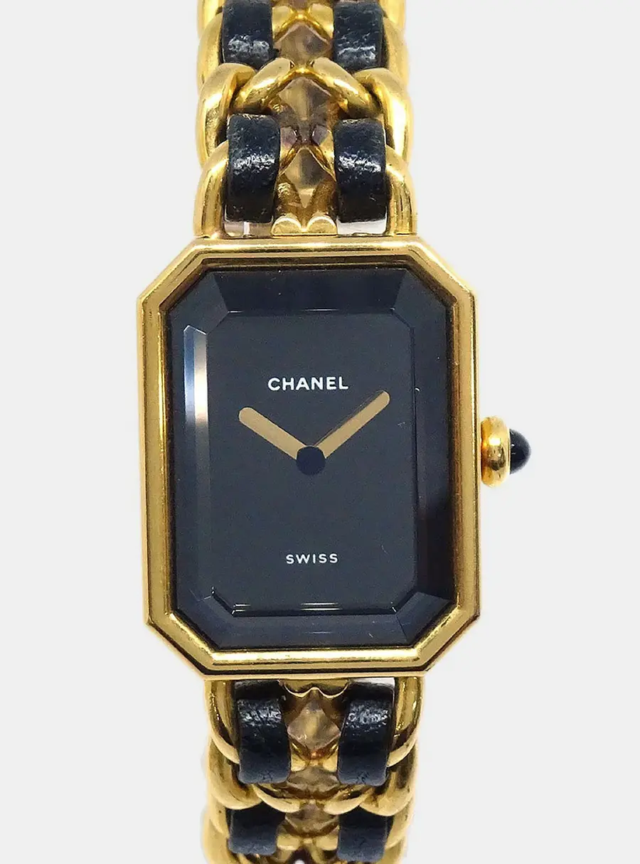 Chanel Premiere H0001 Black 18K Yellow Gold Plated, Stainless Steel Quartz Women's Wristwatch 20mm