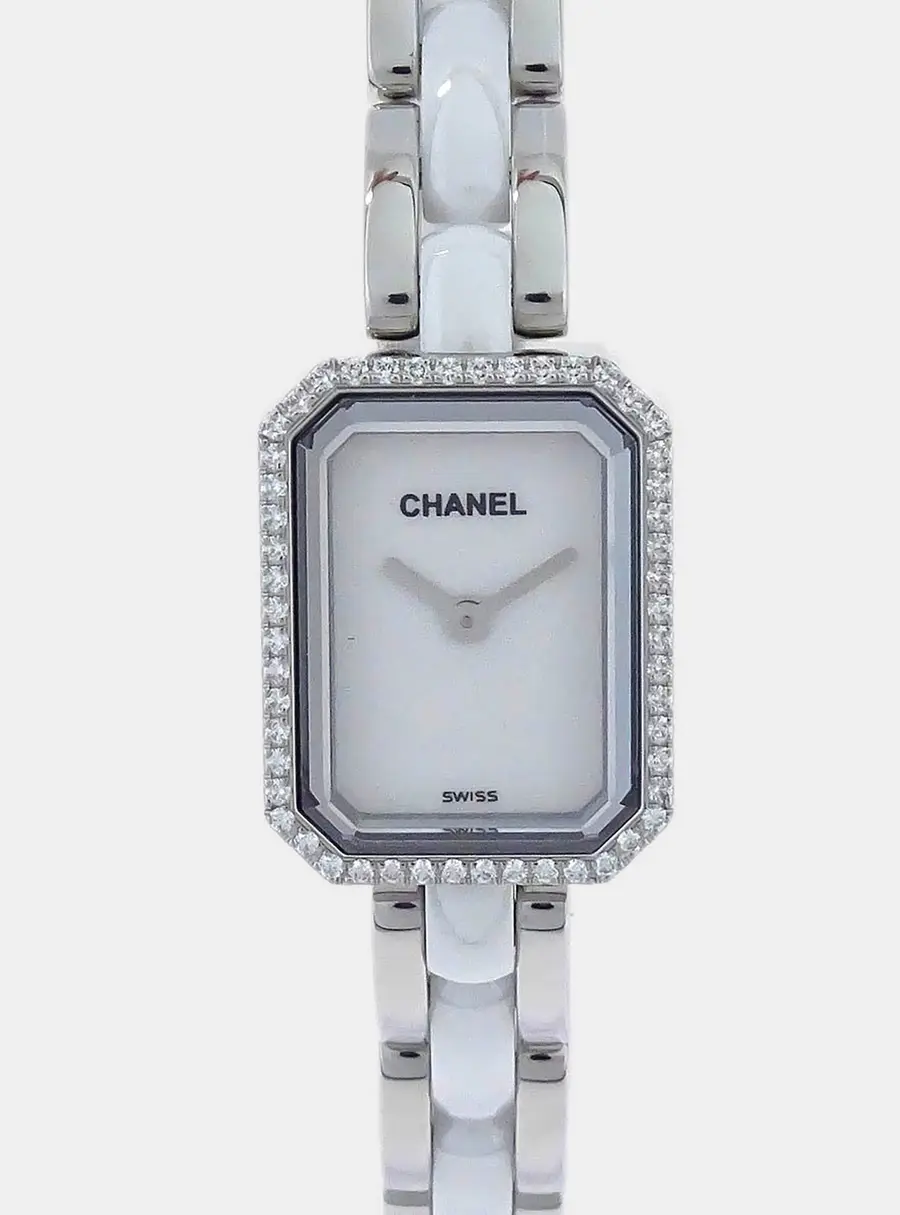 Chanel Premiere H2132 White Stainless Steel, Diamond, Ceramic Quartz Women's Wristwatch 15mm