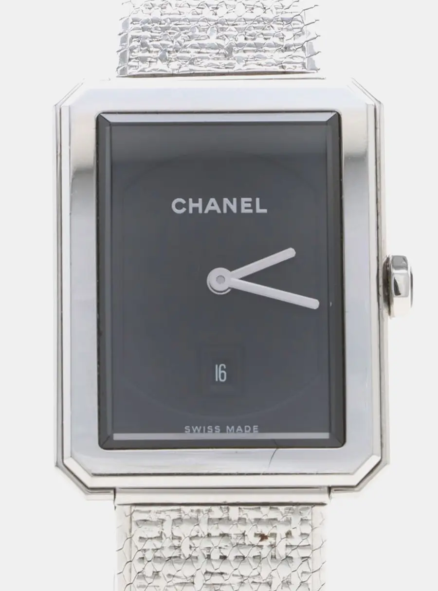 Chanel Boy-Friend H4878 Black Stainless Steel Quartz Women's Wristwatches 26.7 mm