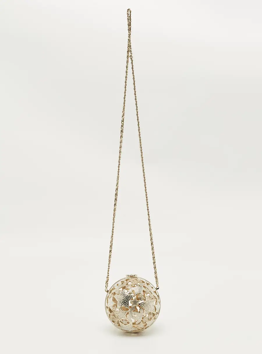 Chanel Gold Crystals and Gold Tone Metal Clutches