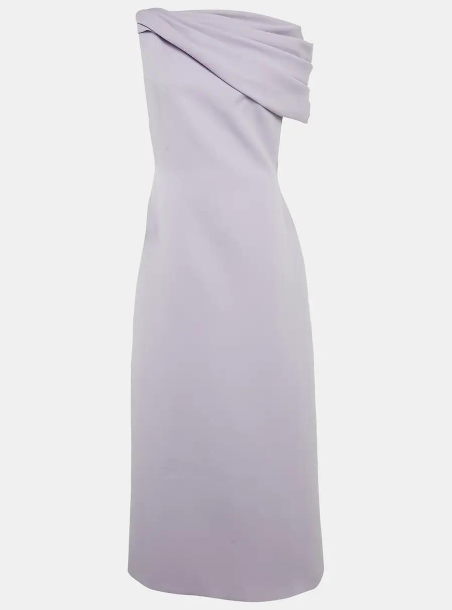Chats By C.Dam Lavender Jersey Cape Sleeve Allina Maxi Dress S