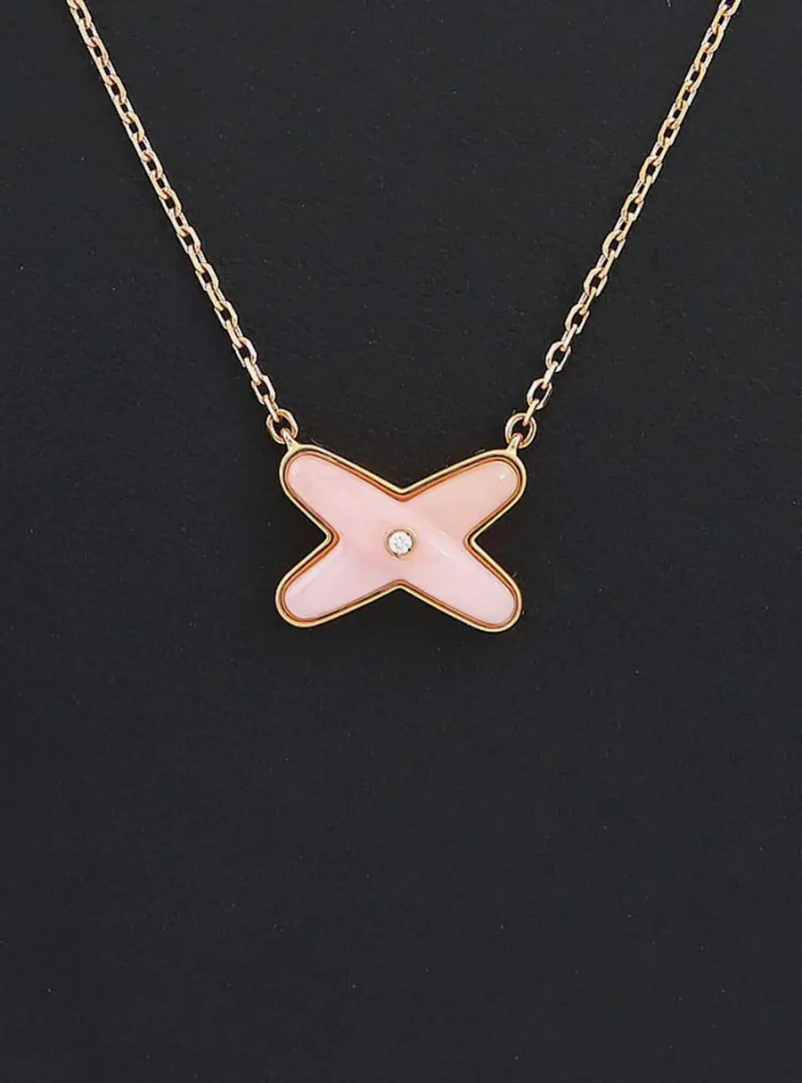 Chaumet 18k Rose Gold Diamond Liens Necklace